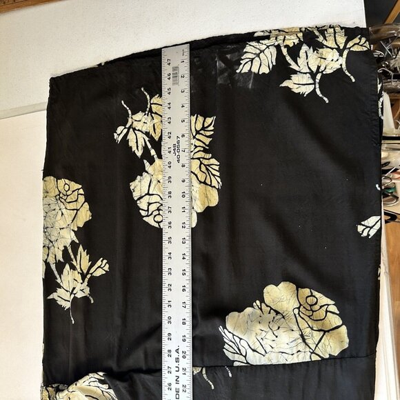 Senada Womens Brown Tropical Maxi Dress Shift Medium Sleeveless Pockets Batik - Picture 9 of 11